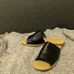 Merona faux leather slide sandals